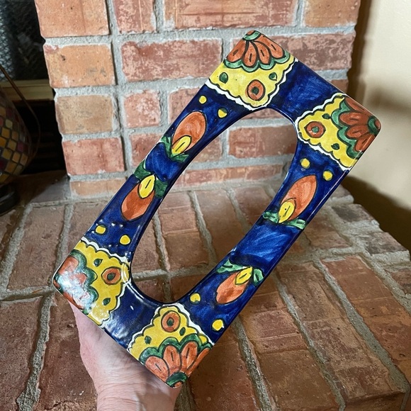 Talavera Mexican Pottery Colorful Tissue Box Cover - Picture 1 of 7